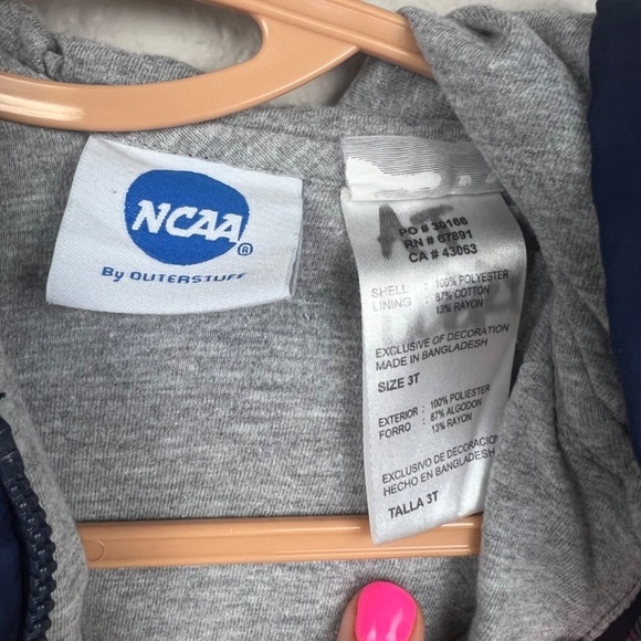 NCAA BYU College Embroidered Zipup Lined Winderbreak Jacket in Navy Blue SZ 3T - Picture 4 of 6